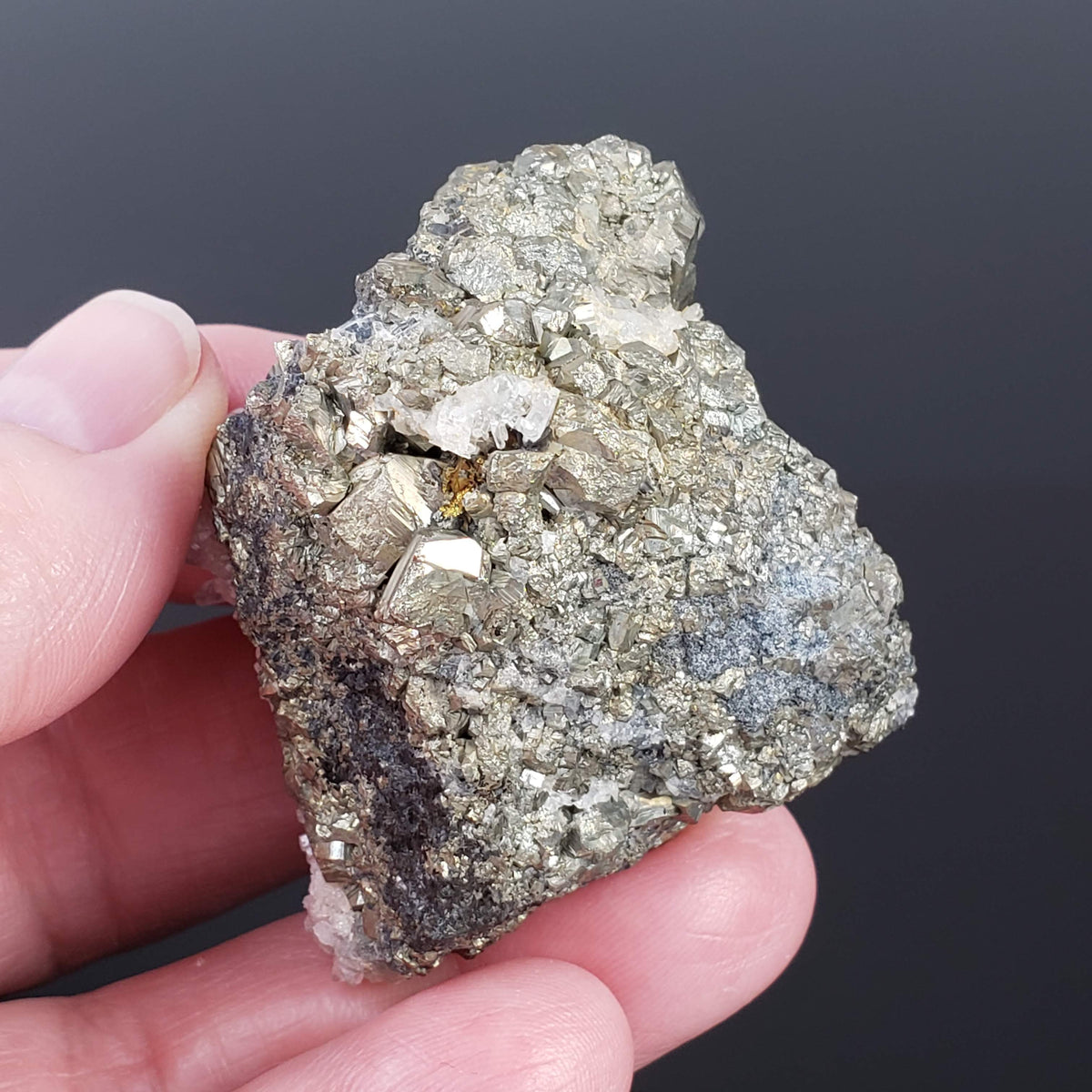  Pyrite and Quartz Crystal Cluster | Natural Raw Mineral | 100.9 Grams | Mexico 8