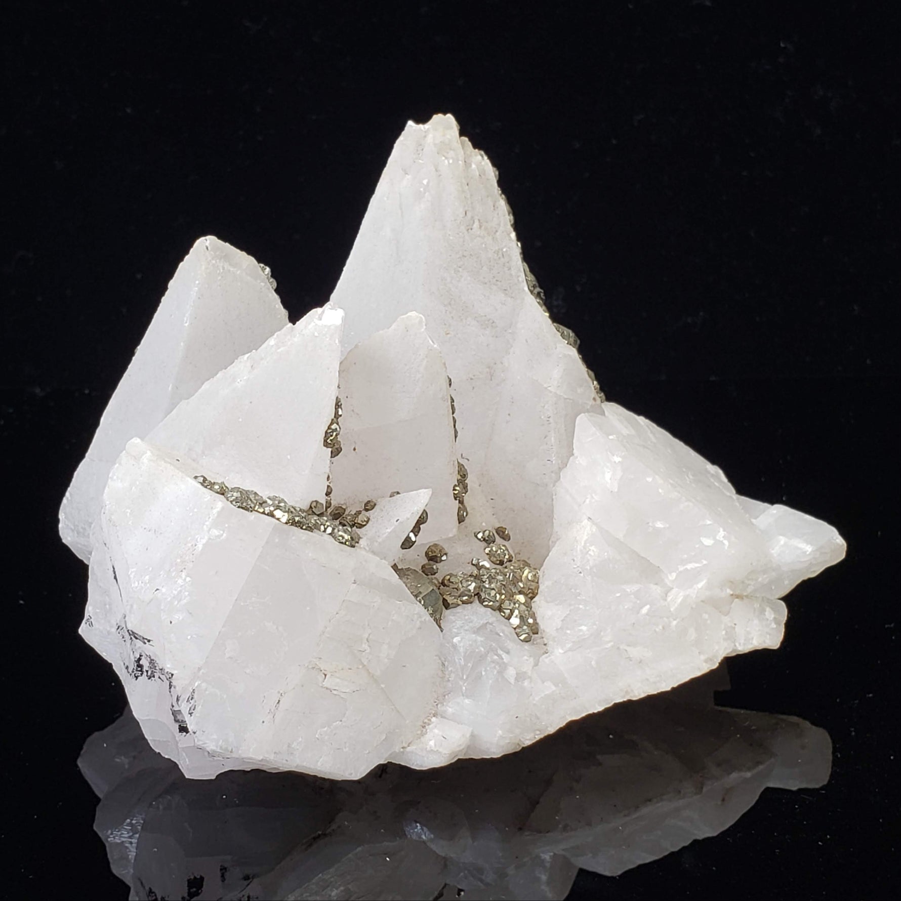  Pyrite and Quartz Points Crystal Cluster | 475 Grams | China 1