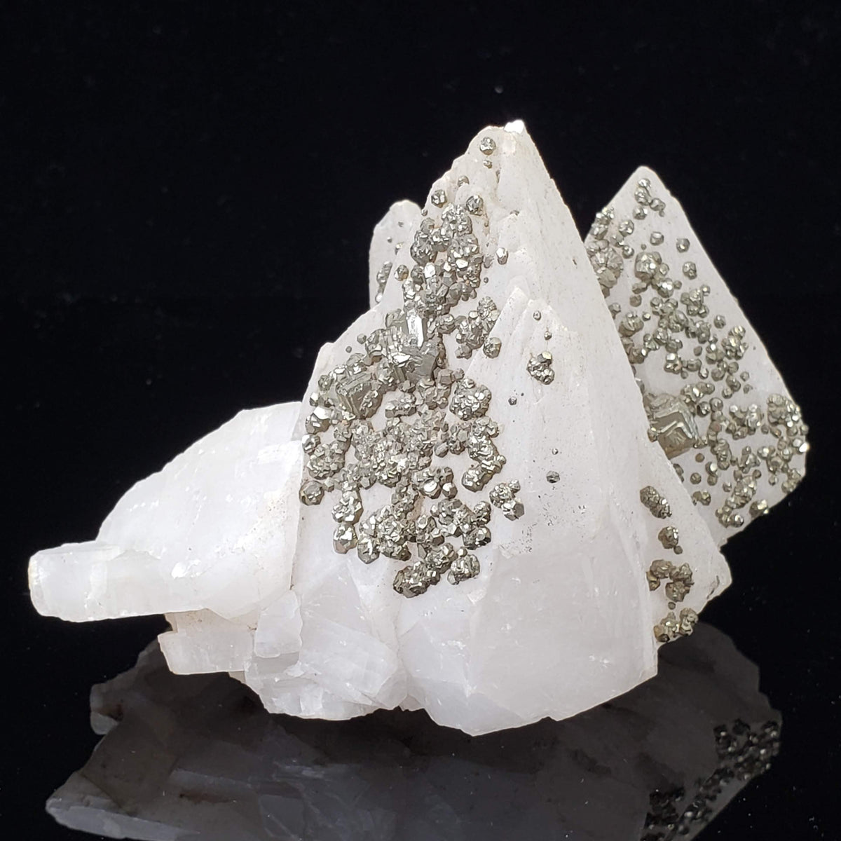  Pyrite and Quartz Points Crystal Cluster | 475 Grams | China 3