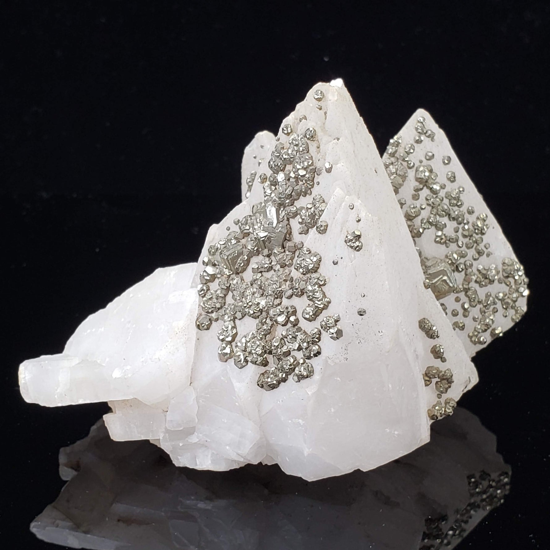  Pyrite and Quartz Points Crystal Cluster | 475 Grams | China 3