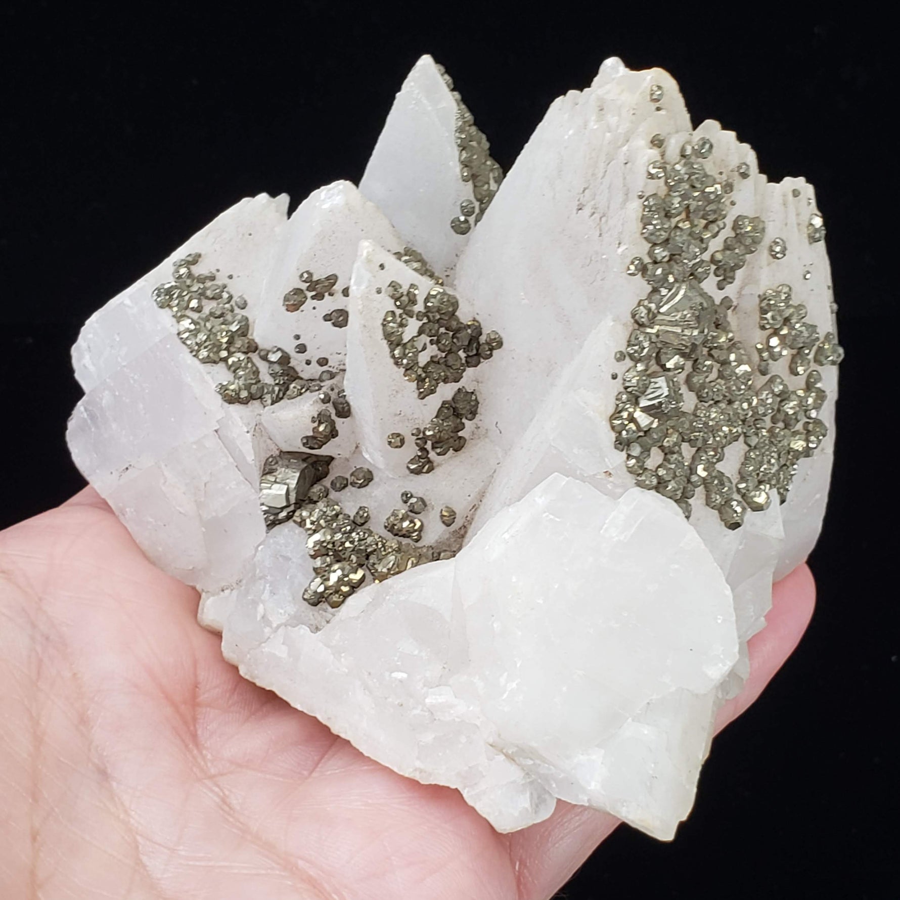  Pyrite and Quartz Points Crystal Cluster | 475 Grams | China 5