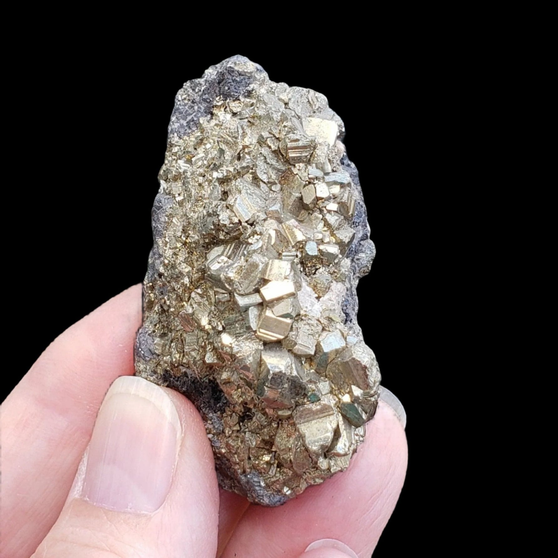  Pyrite on Marmatite Crystal Cluster | 123.9 grams | Eagle X Mine, Colorado Classic 