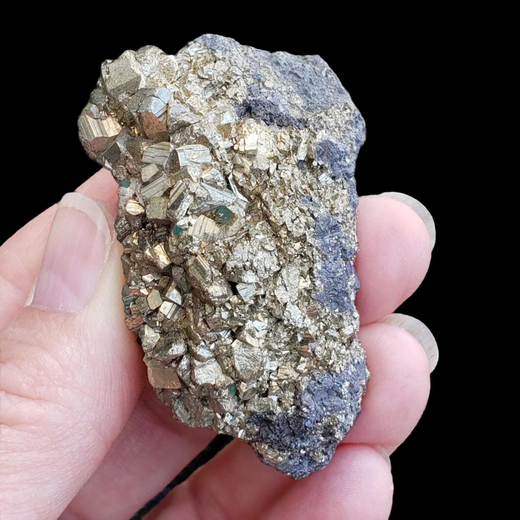  Pyrite on Marmatite Crystal Cluster | 123.9 grams | Eagle X Mine, Colorado Classic 3