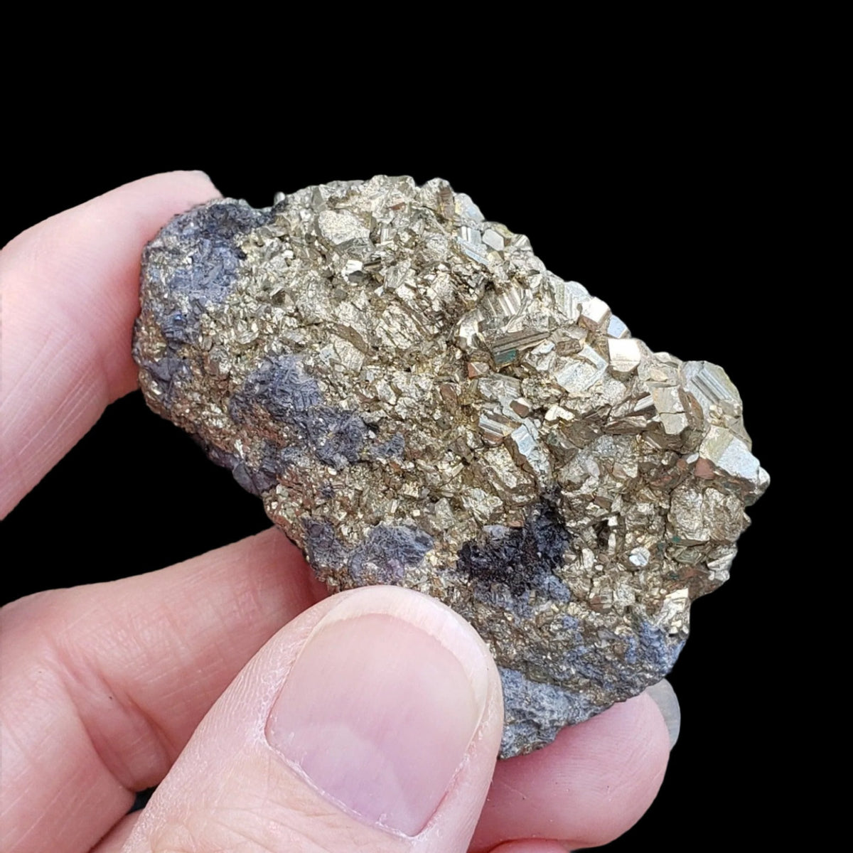  Pyrite on Marmatite Crystal Cluster | 123.9 grams | Eagle X Mine, Colorado Classic 4