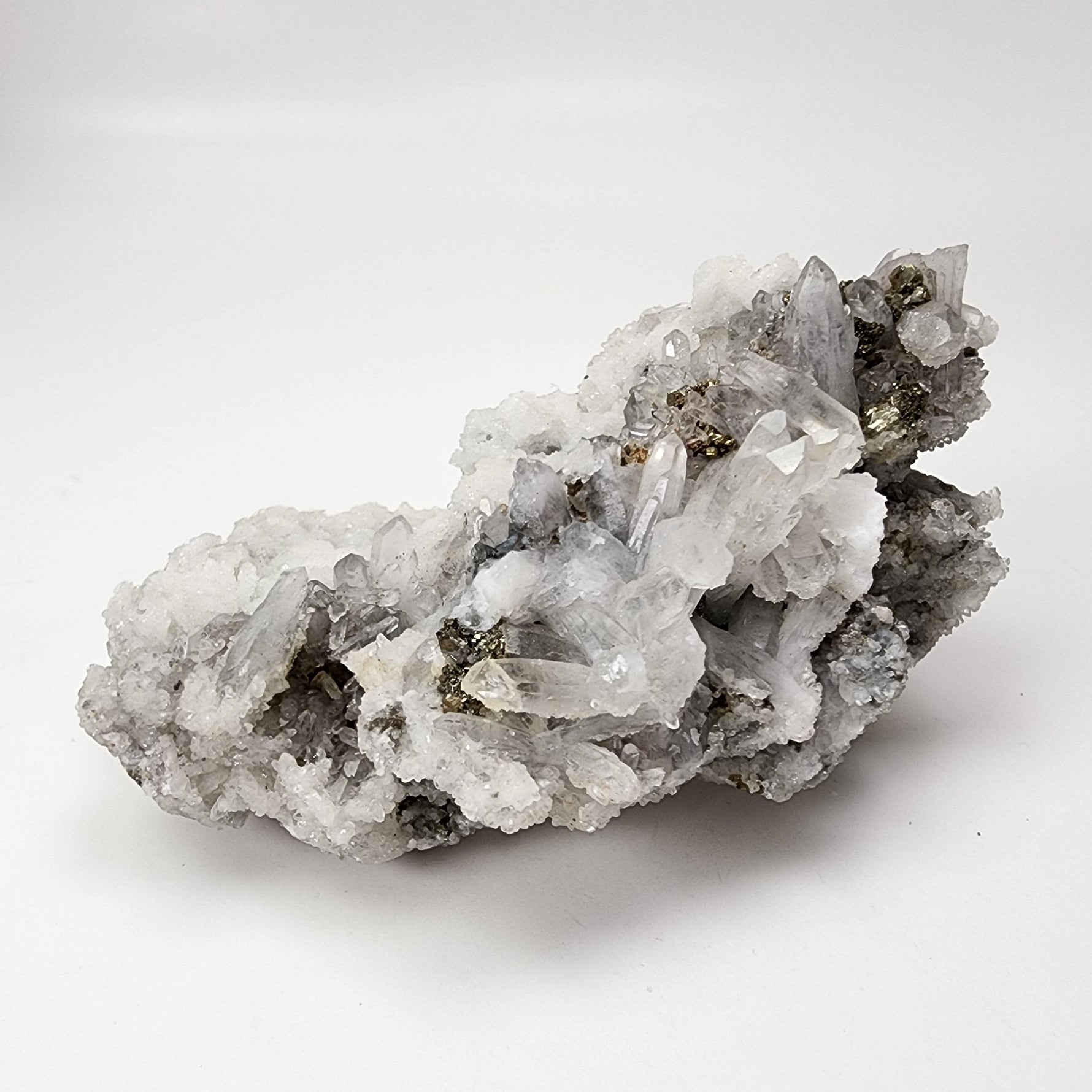  Pyrite on Quartz Crystals | Natural Raw Mineral | 93 Grams | Zacatecas, Mexico | SO24 1