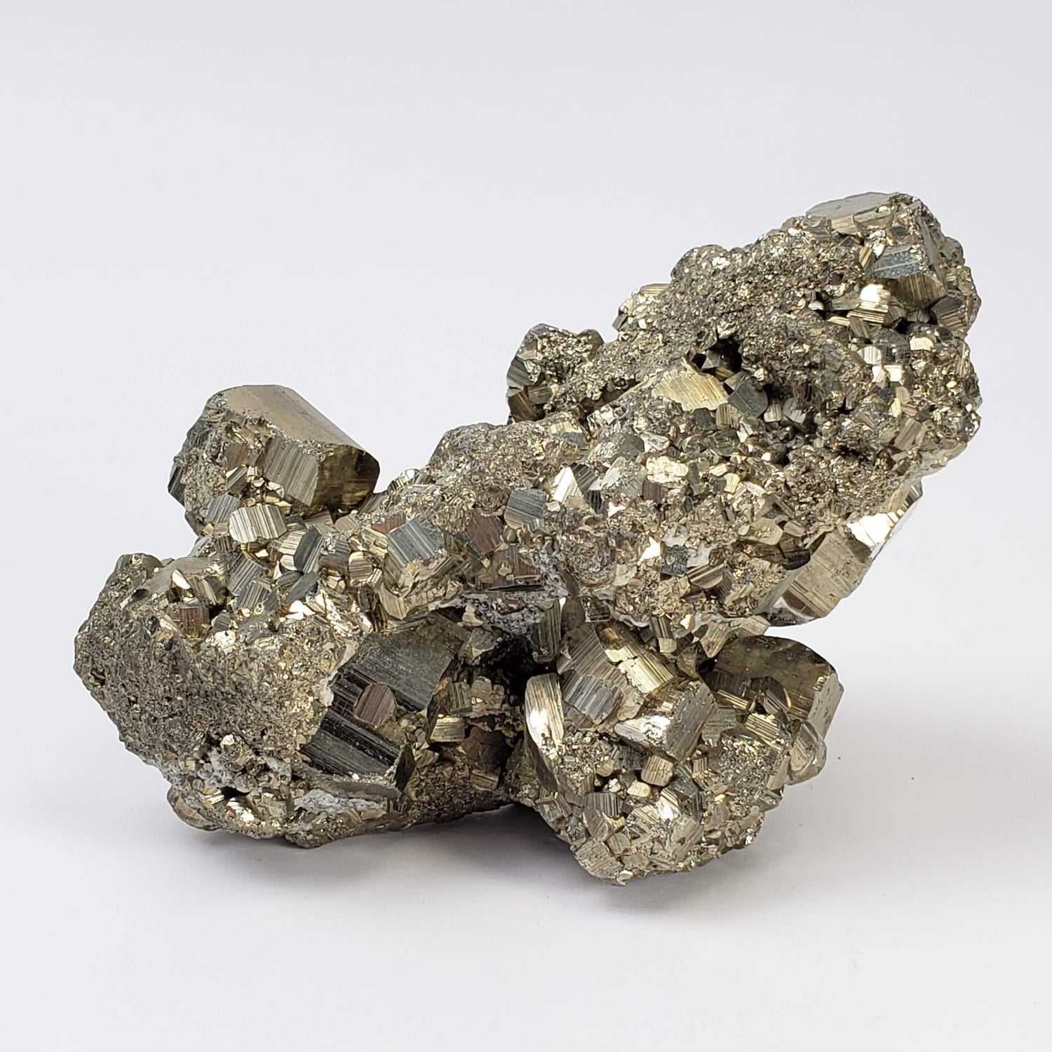  Pyrite with Calcite Crystal Cluster | Huge Sculpted Specimen | 366 Grams | Lima, Peru 