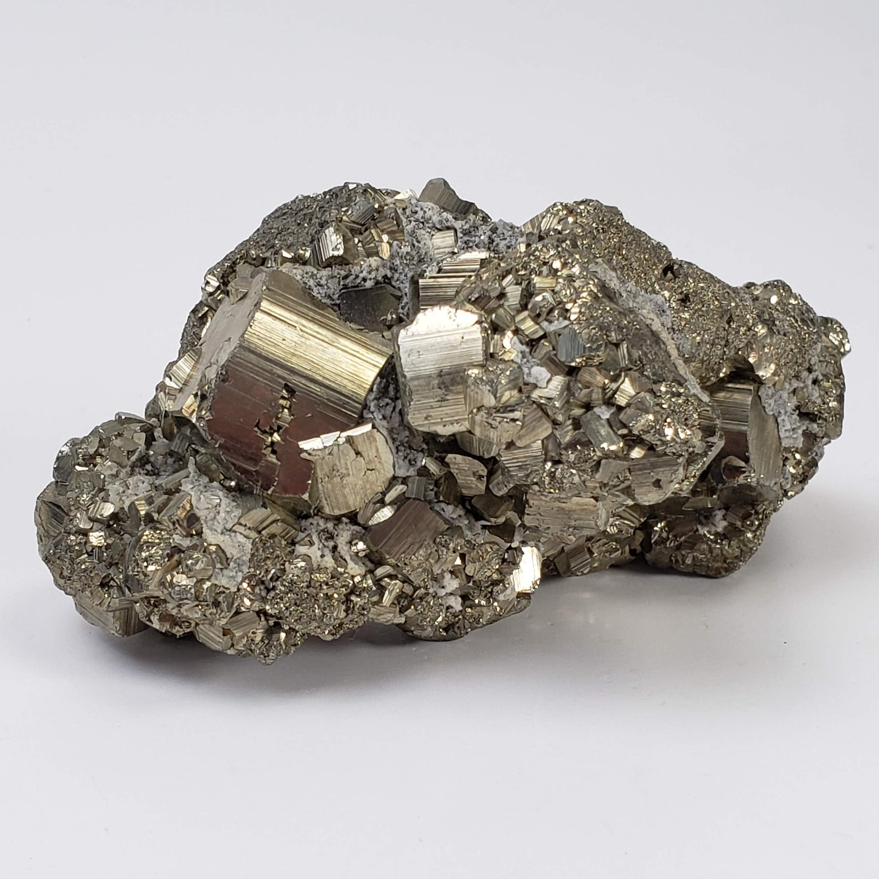  Pyrite with Calcite Crystal Cluster | Huge Sculpted Specimen | 366 Grams | Lima, Peru 6