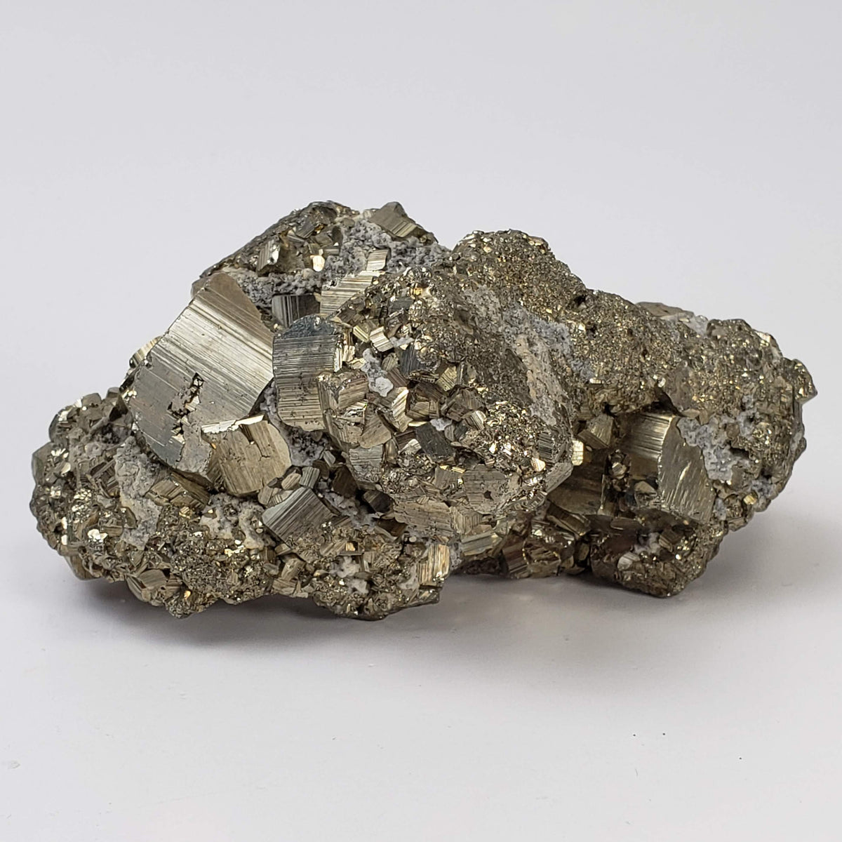  Pyrite with Calcite Crystal Cluster | Huge Sculpted Specimen | 366 Grams | Lima, Peru 3