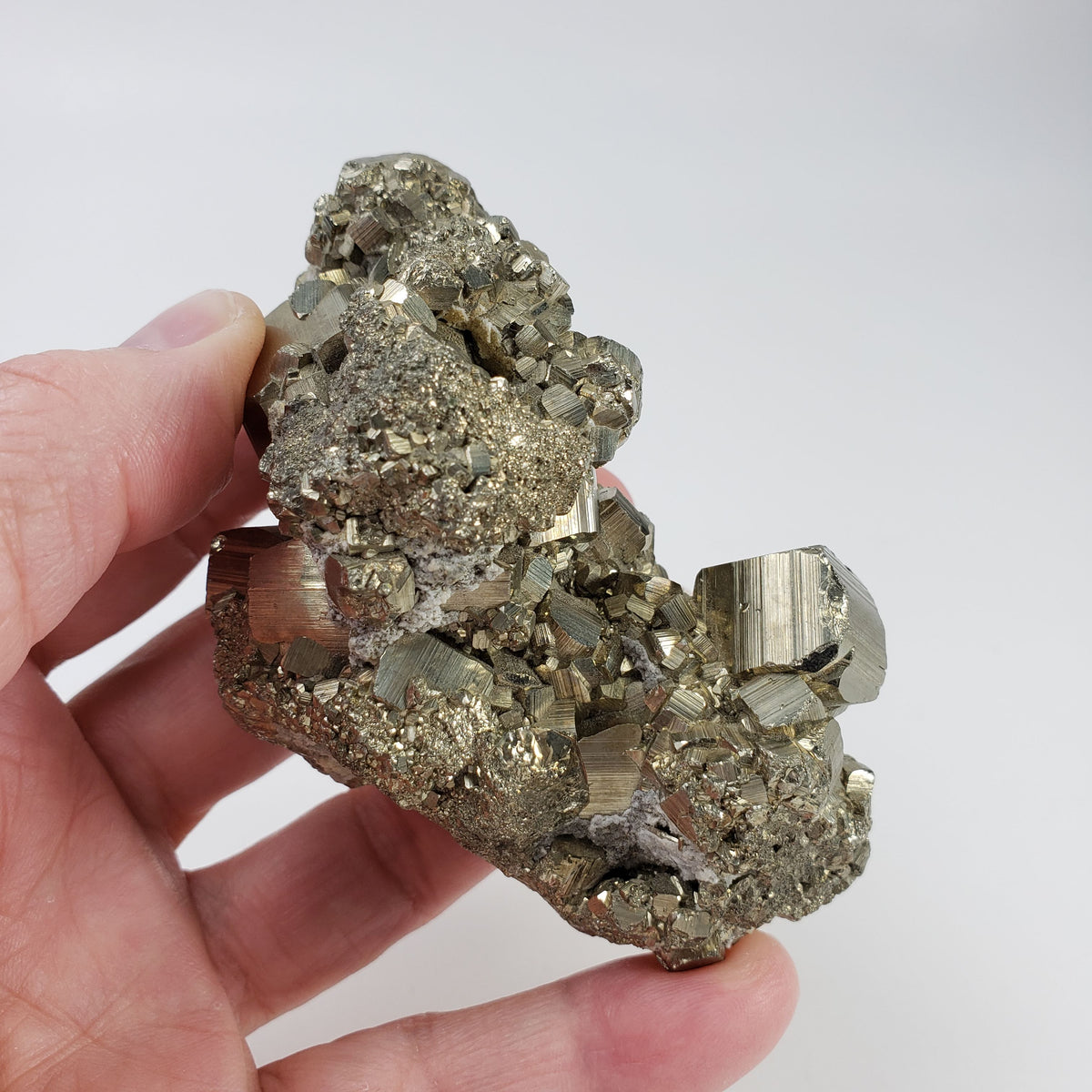  Pyrite with Calcite Crystal Cluster | Huge Sculpted Specimen | 366 Grams | Lima, Peru 7