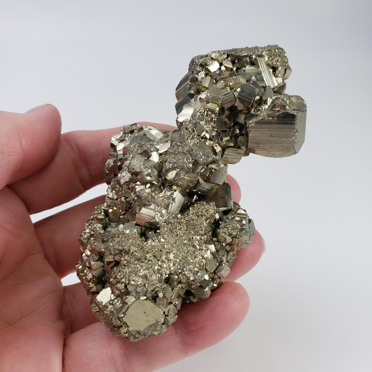  Pyrite with Calcite Crystal Cluster | Huge Sculpted Specimen | 366 Grams | Lima, Peru 8