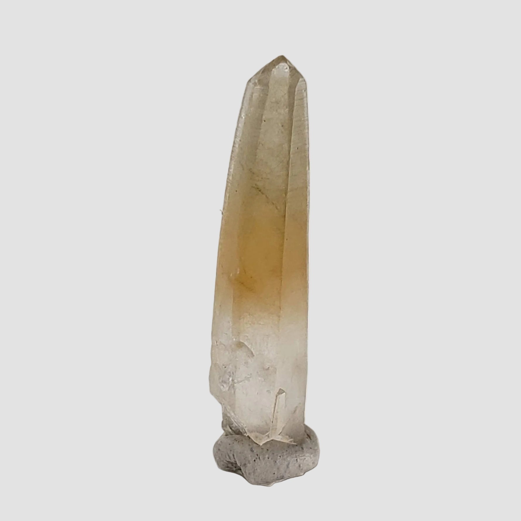 Quartz Crystal | Bicolor Yellow-White | Perky Box Thumbnail Specimen | Madagascar 2