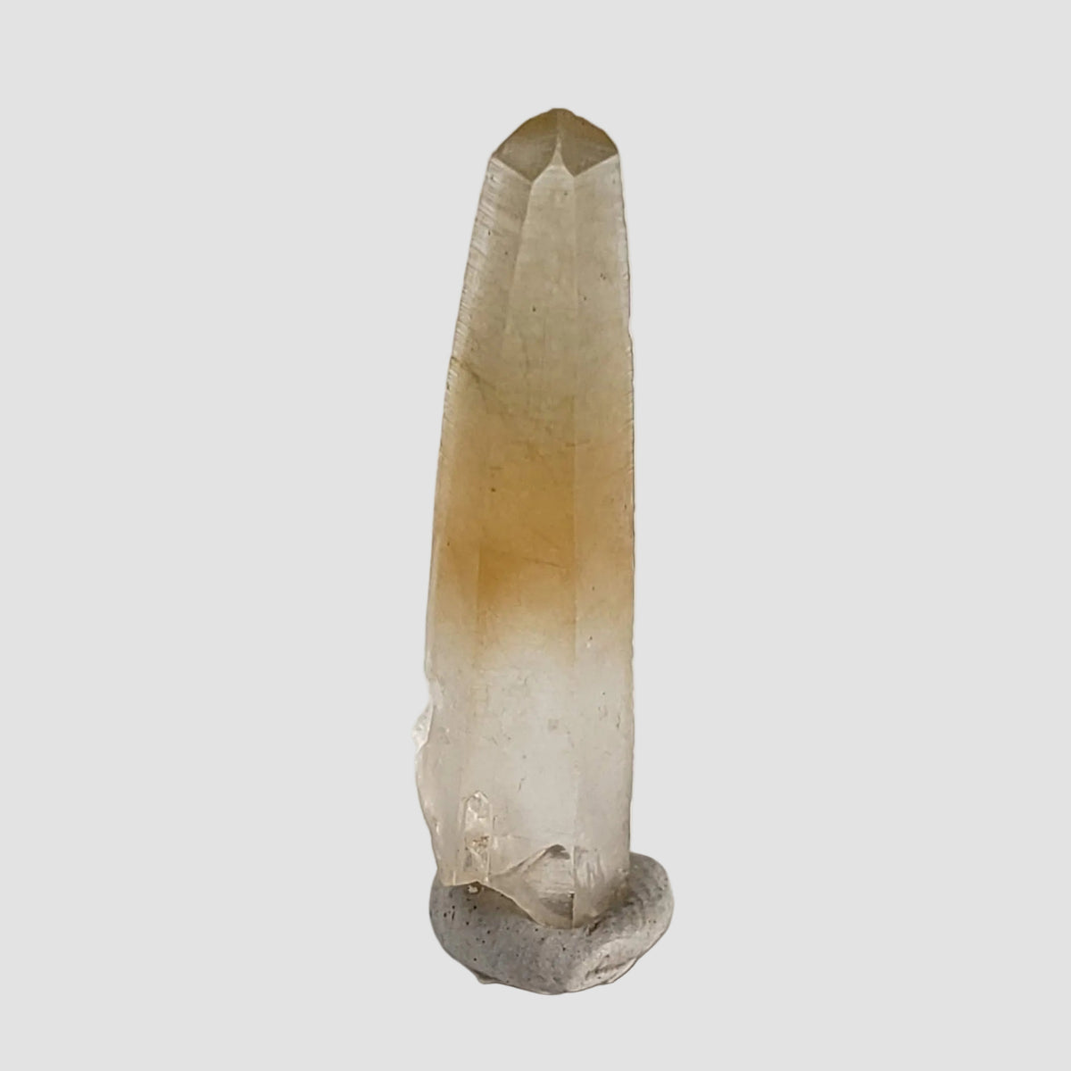 Quartz Crystal | Bicolor Yellow-White | Perky Box Thumbnail Specimen | Madagascar 3
