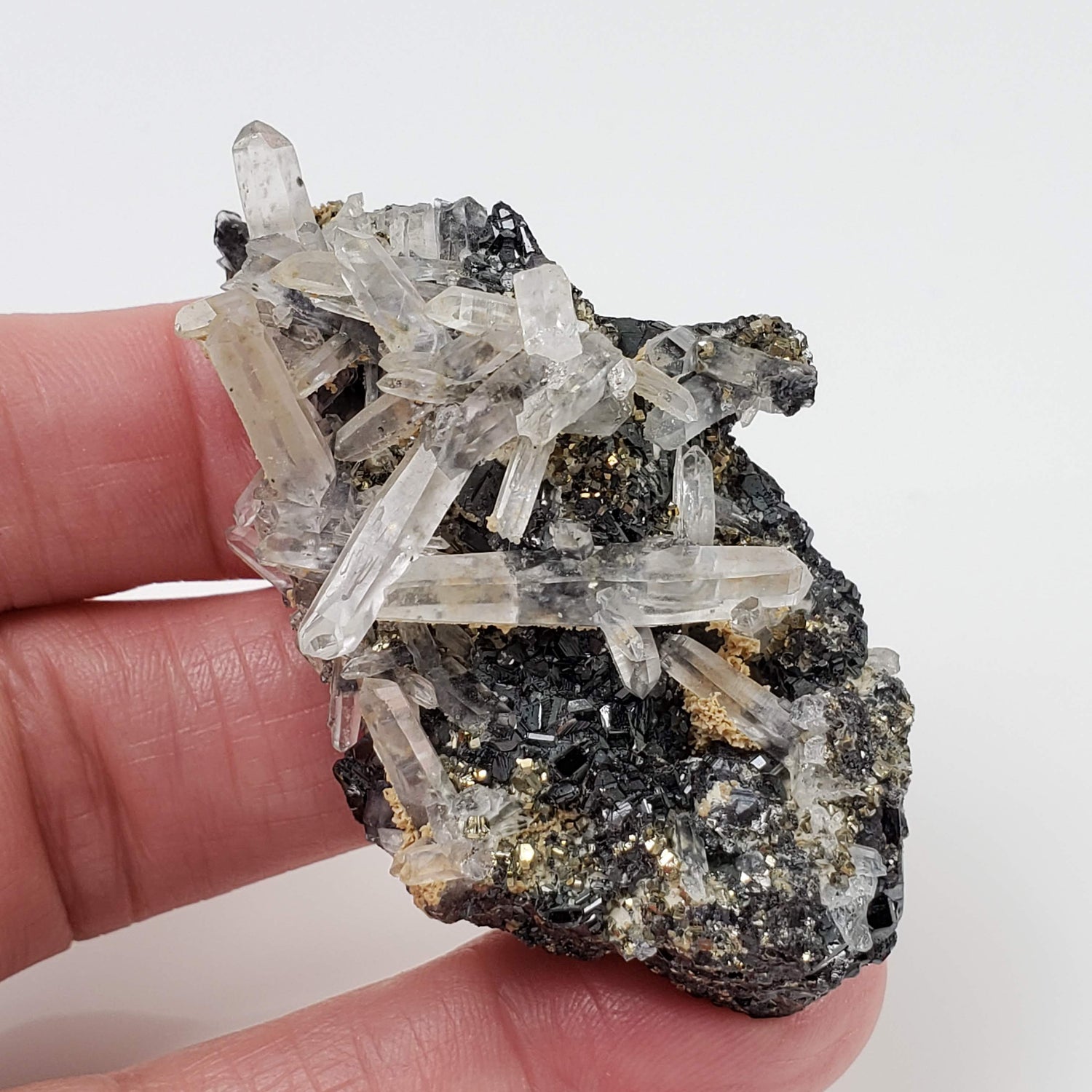  Quartz and Galena Crystal Cluster | 59 grams | Mogila, Madan, Bulgaria 