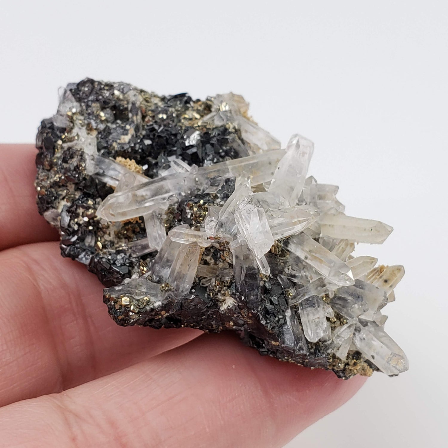  Quartz and Galena Crystal Cluster | 59 grams | Mogila, Madan, Bulgaria 1