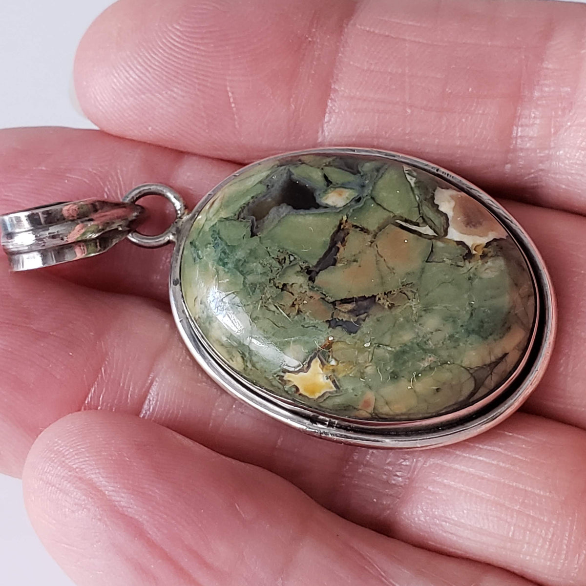  Rainforest Jasper Pendant | 925 Sterling Silver 4