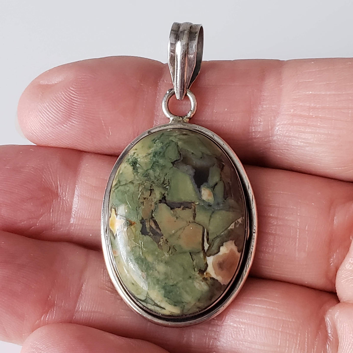  Rainforest Jasper Pendant | 925 Sterling Silver 2
