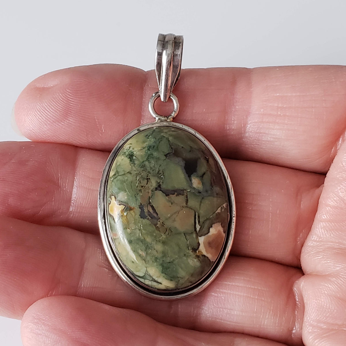  Rainforest Jasper Pendant | 925 Sterling Silver 6