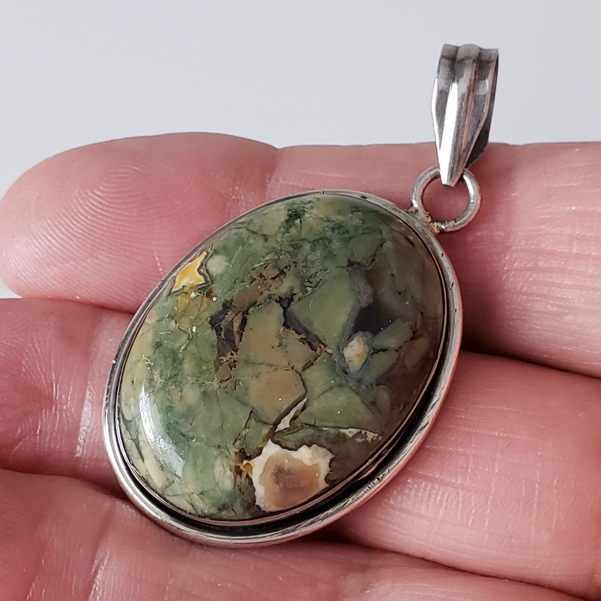  Rainforest Jasper Pendant | 925 Sterling Silver 3