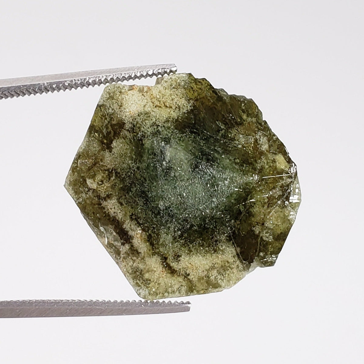  Rare Uvite Tourmaline Crystal | Natural Green with Magnesite | 4.4 grams | Brumado, Bahia, Brazil 