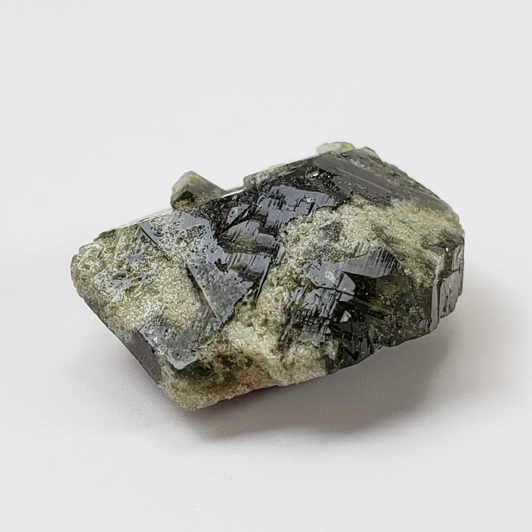  Rare Uvite Tourmaline Crystal | Natural Green with Magnesite | 4.4 grams | Brumado, Bahia, Brazil 4