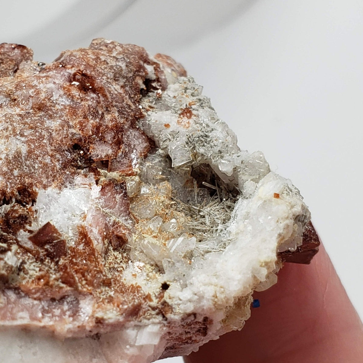  Rhodochrosite, Leifite and Elpidite on Albite Crystal | 41.5 grams | Mont Saint-Hilaire, Quebec, Canada 3