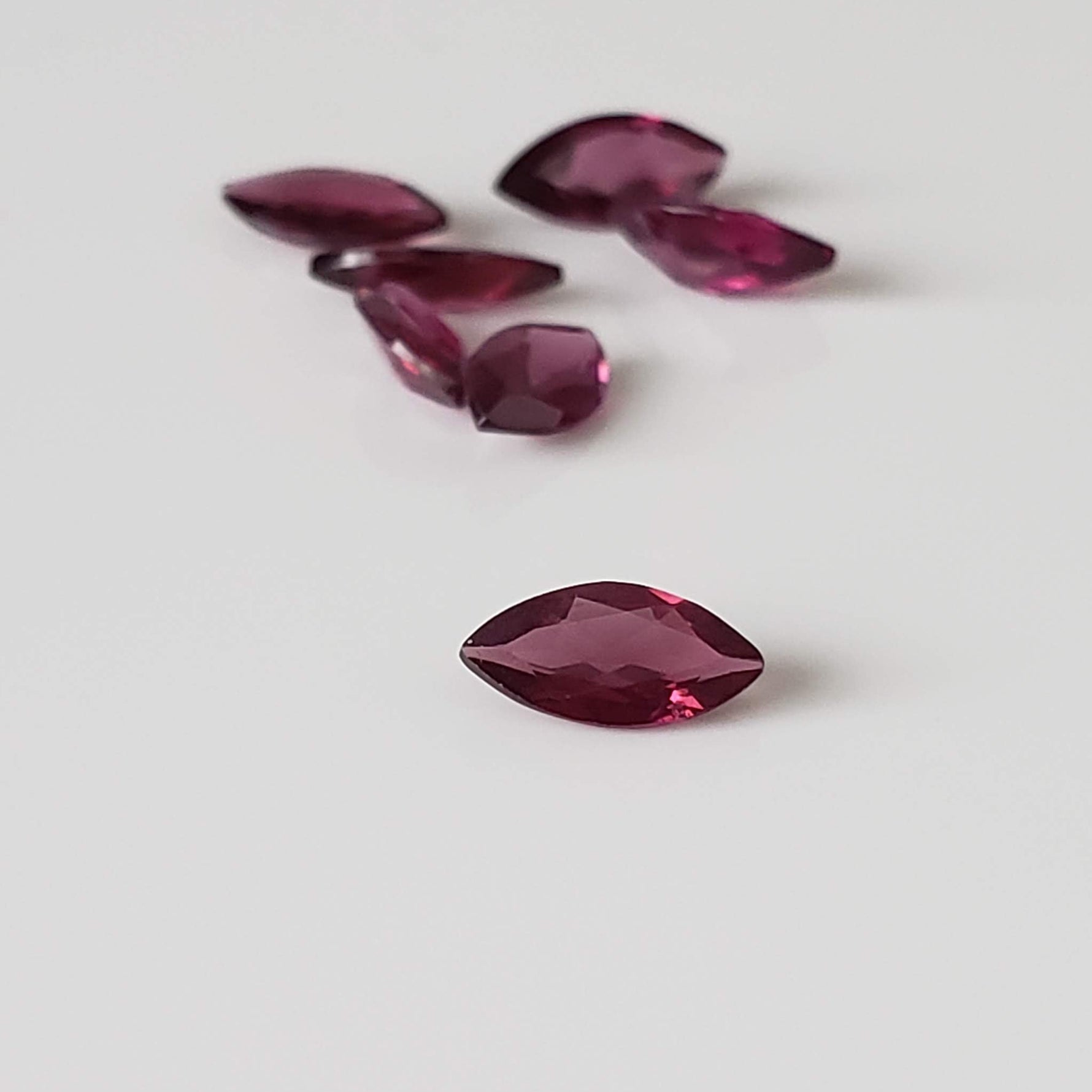  Rhodolite Garnet | 7 Piece Lot | Marquise Cut | Reddish Purple | 2.64tcw | Tanzania 5
