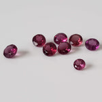  Rhodolite Garnet | 8 Piece Lot | Round Cut | Reddish Purple | 3-4mm 3