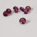  Rhodolite Garnet | 8 Piece Lot | Round Cut | Reddish Purple | 3-4mm 4