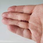  Rhodolite Garnet | 8 Piece Lot | Round Cut | Reddish Purple | 3-4mm 6
