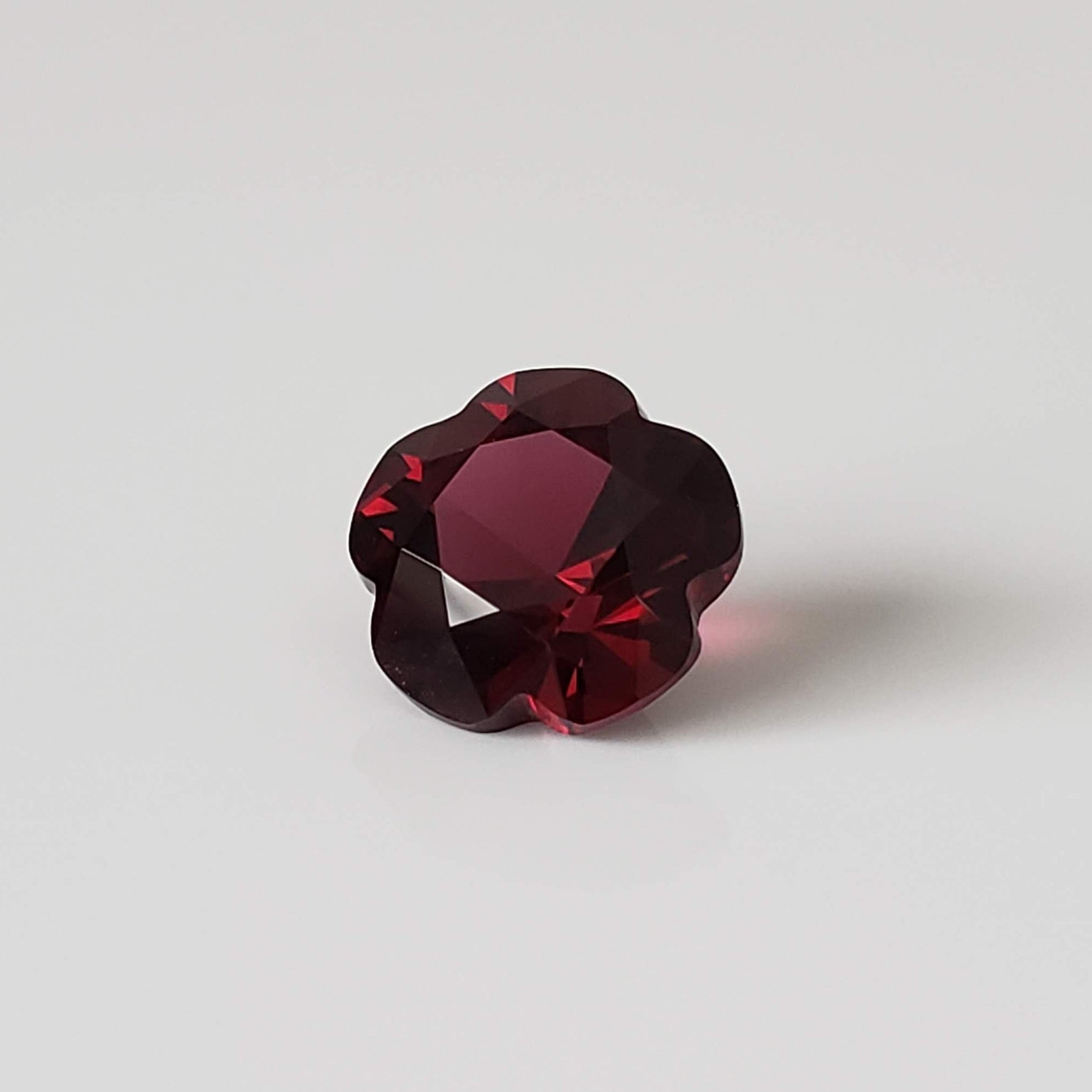  Rhodolite Garnet | Flower Shape Cut | Raspberry Red | 10.5mm 5.41ct | Appraisal included 2