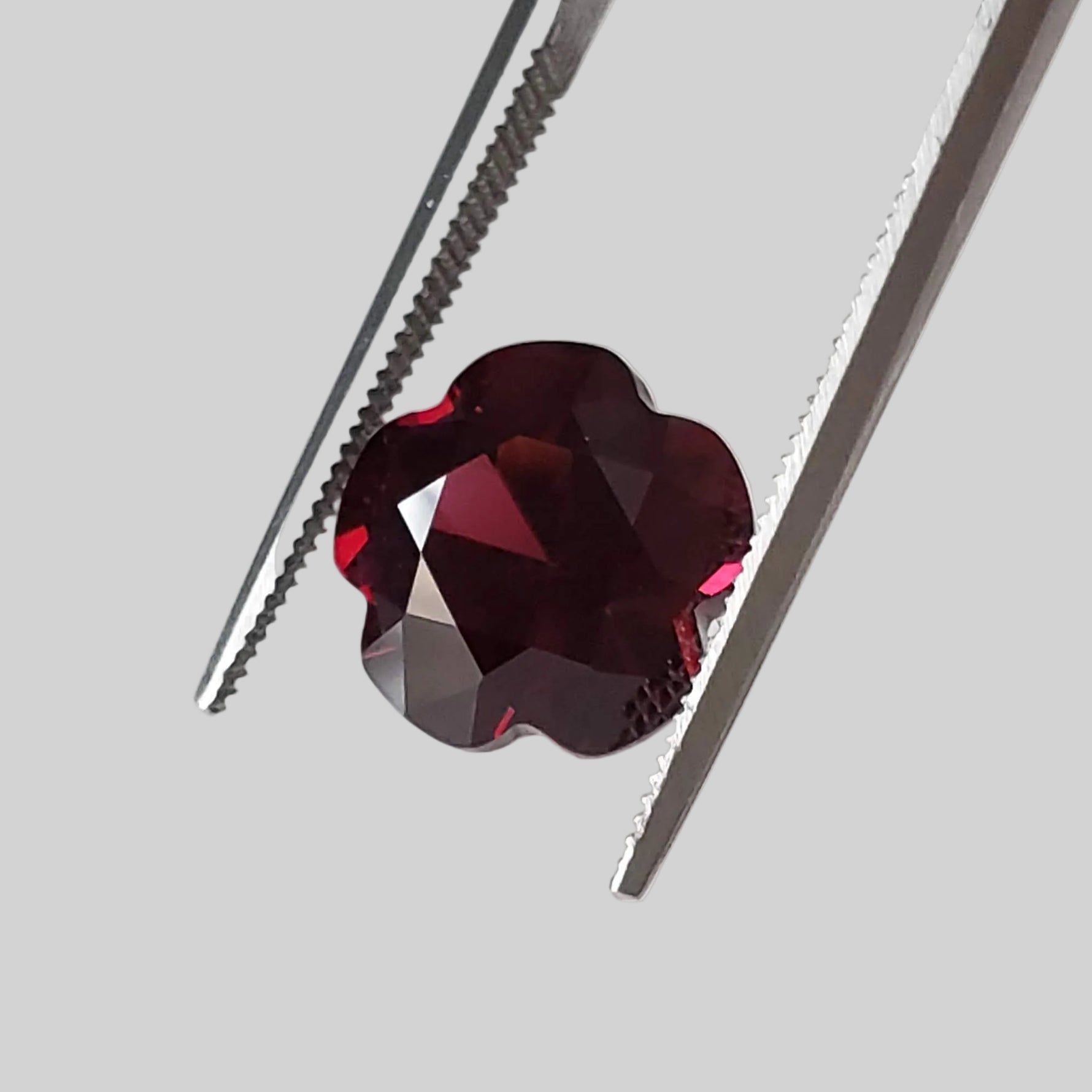  Rhodolite Garnet | Flower Shape Cut | Raspberry Red | 10.5mm 5.41ct | Appraisal included 1
