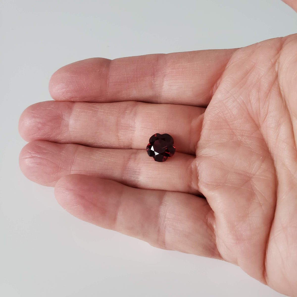  Rhodolite Garnet | Flower Shape Cut | Raspberry Red | 10.5mm 5.41ct | Appraisal included 8