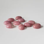  Rhodonite | 10 Piece Gemstone Lot | Oval Cabochon | Pink | 7.7-8.0x5.7-6.0mm 15.1tcw 1