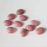  Rhodonite | 10 Piece Gemstone Lot | Oval Cabochon | Pink | 7.7-8.0x5.7-6.0mm 15.1tcw 