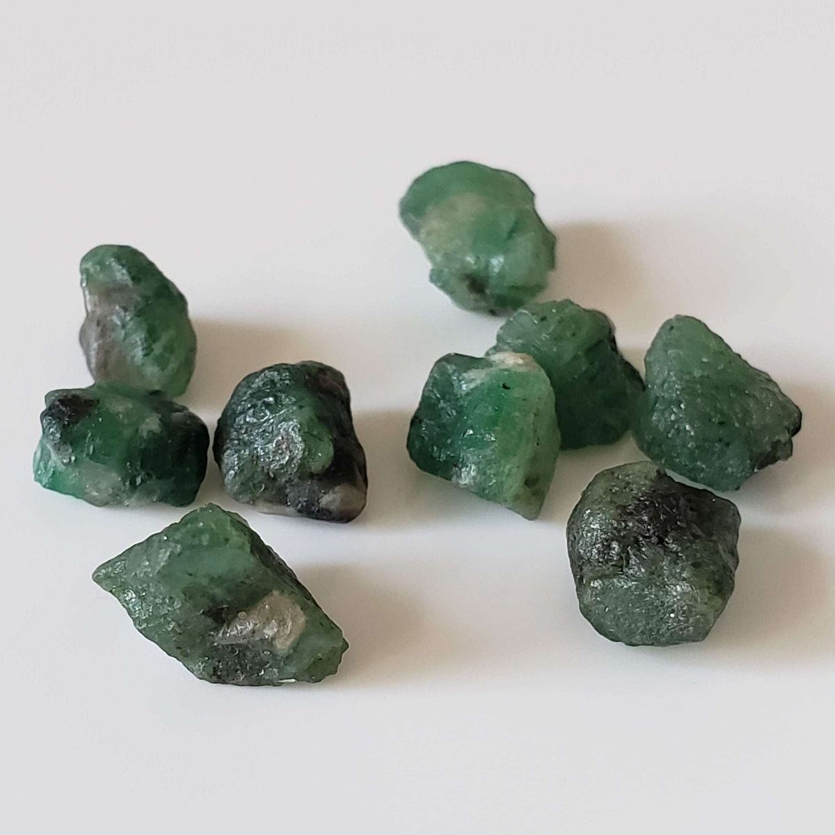  Rough Emeralds | 9 Piece Lot | 16.9tcw | Africa 2