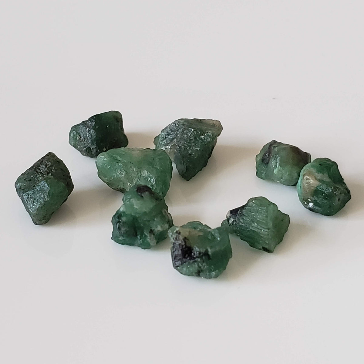  Rough Emeralds | 9 Piece Lot | 16.9tcw | Africa 