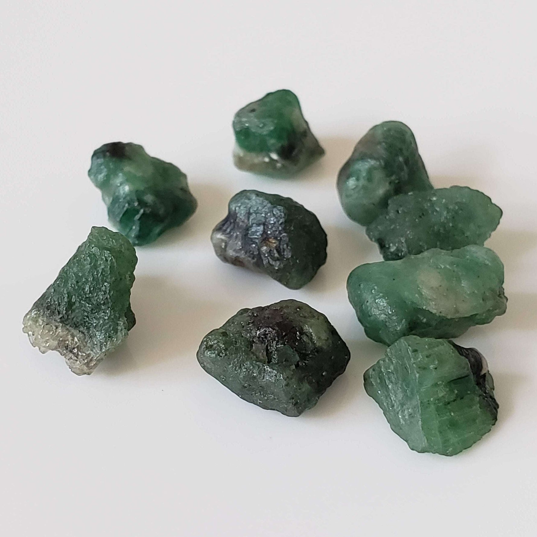  Rough Emeralds | 9 Piece Lot | 16.9tcw | Africa 1