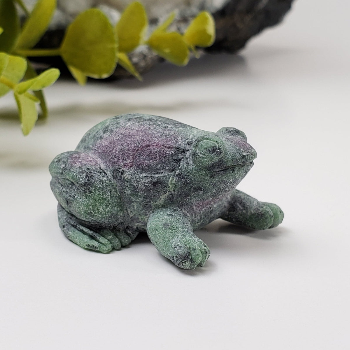  Rough Ruby Zoisite Frog Carving | Unheated, Natural, Fluorescent | 58 gr | Tanzania 3