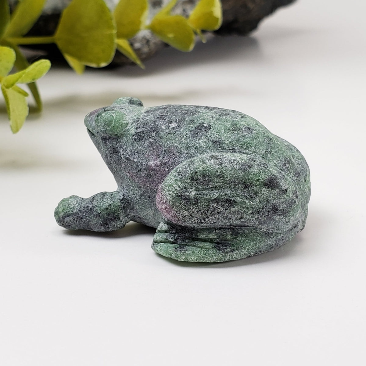  Rough Ruby Zoisite Frog Carving | Unheated, Natural, Fluorescent | 58 gr | Tanzania 4