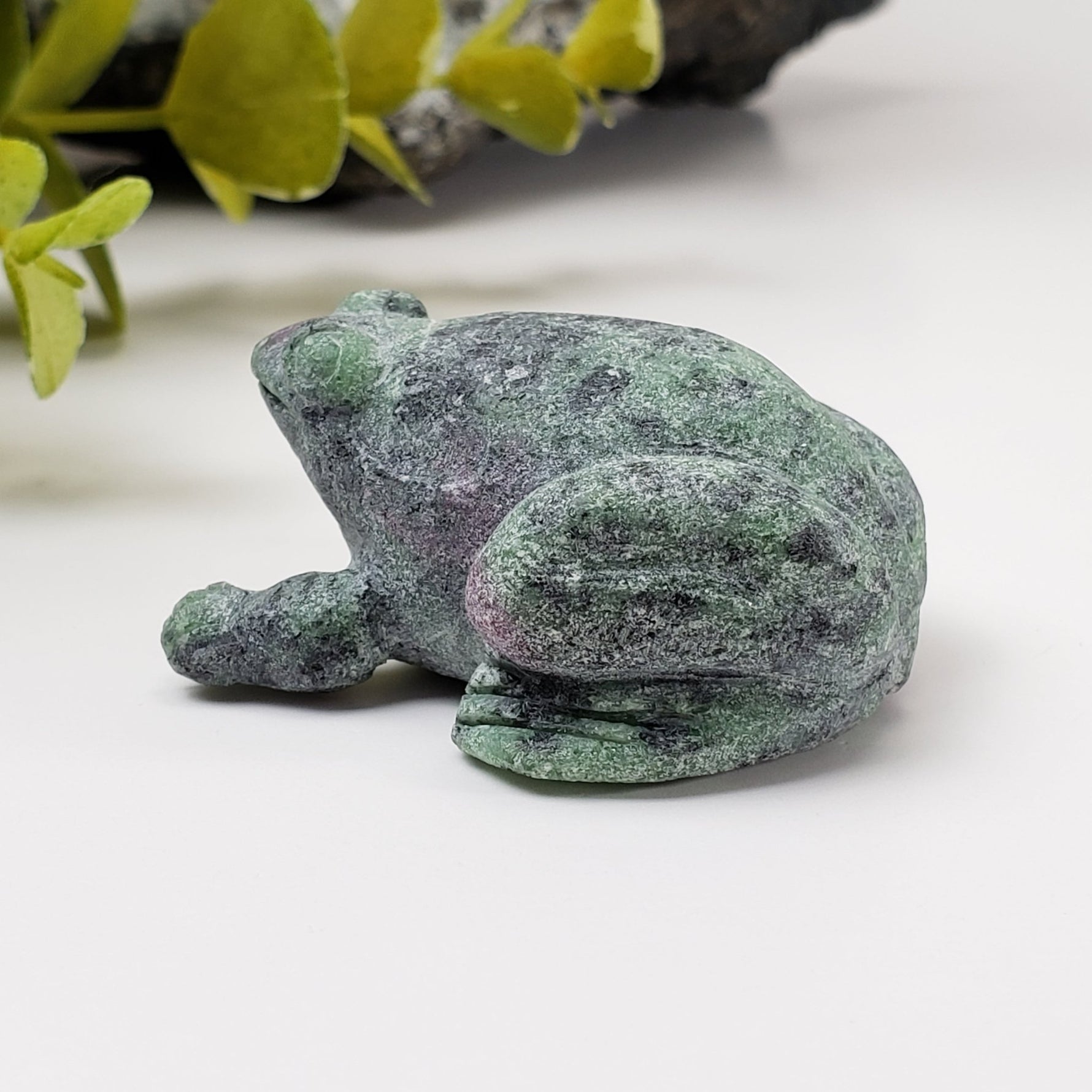  Rough Ruby Zoisite Frog Carving | Unheated, Natural, Fluorescent | 58 gr | Tanzania 4
