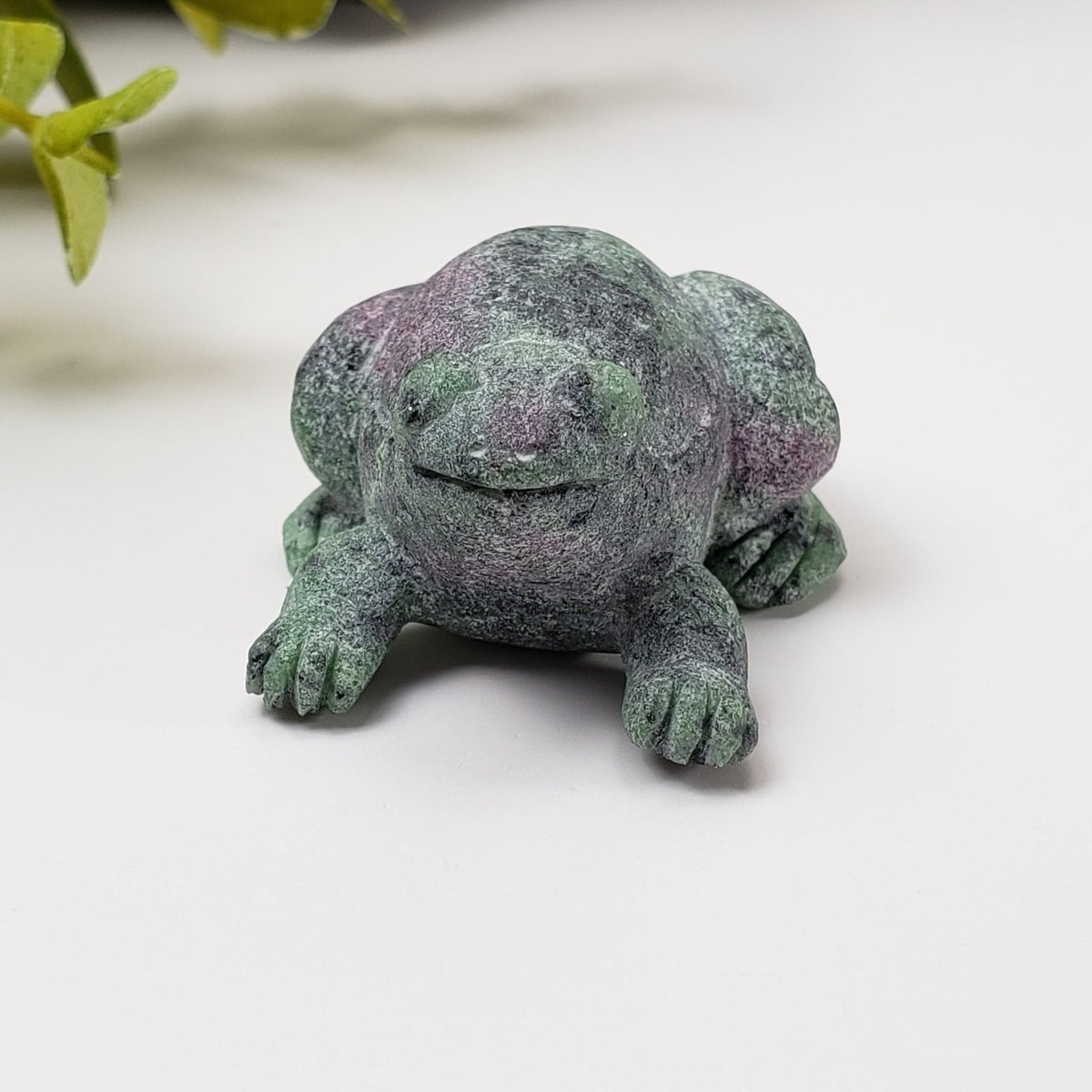 Rough Ruby Zoisite Frog Carving | Unheated, Natural, Fluorescent | 58 gr | Tanzania 5