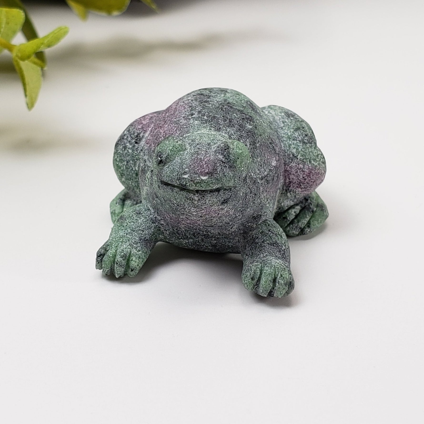  Rough Ruby Zoisite Frog Carving | Unheated, Natural, Fluorescent | 58 gr | Tanzania 5