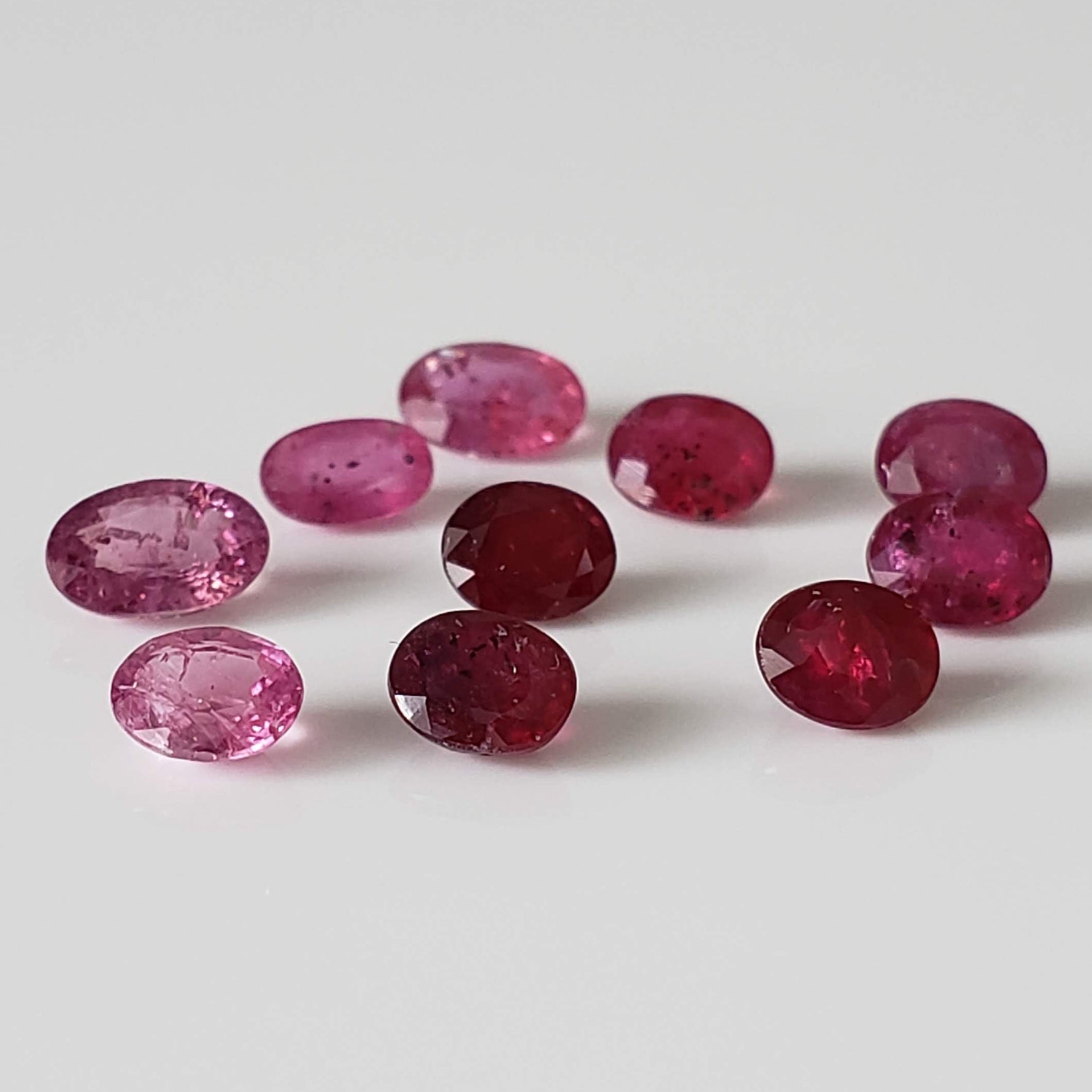  Ruby | 10 Piece Gemstone Lot | Oval Cut | Red | 4.67tcw 1