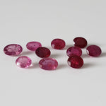  Ruby | 10 Piece Gemstone Lot | Oval Cut | Red | 4.67tcw 