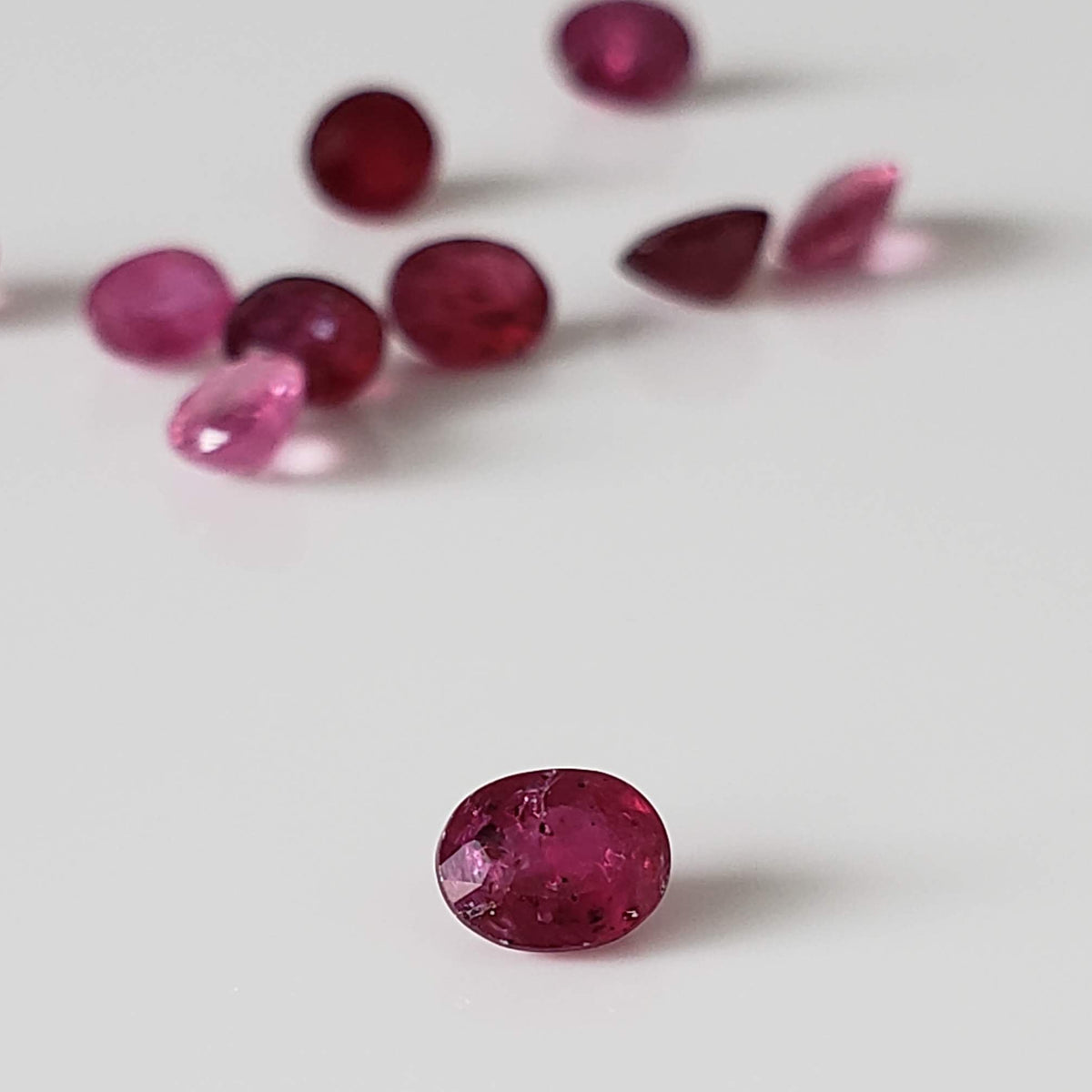  Ruby | 10 Piece Gemstone Lot | Oval Cut | Red | 4.67tcw 2