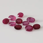  Ruby | 10 Piece Gemstone Lot | Oval Cut | Red | 4.81tcw 1