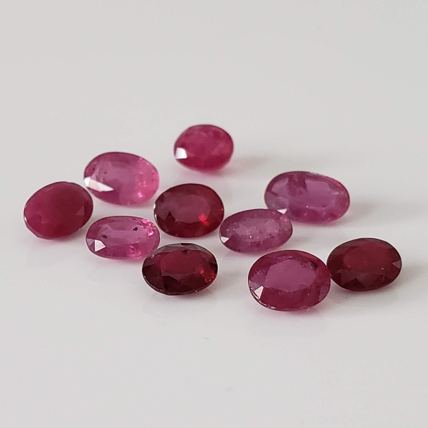  Ruby | 10 Piece Gemstone Lot | Oval Cut | Red | 4.81tcw 1