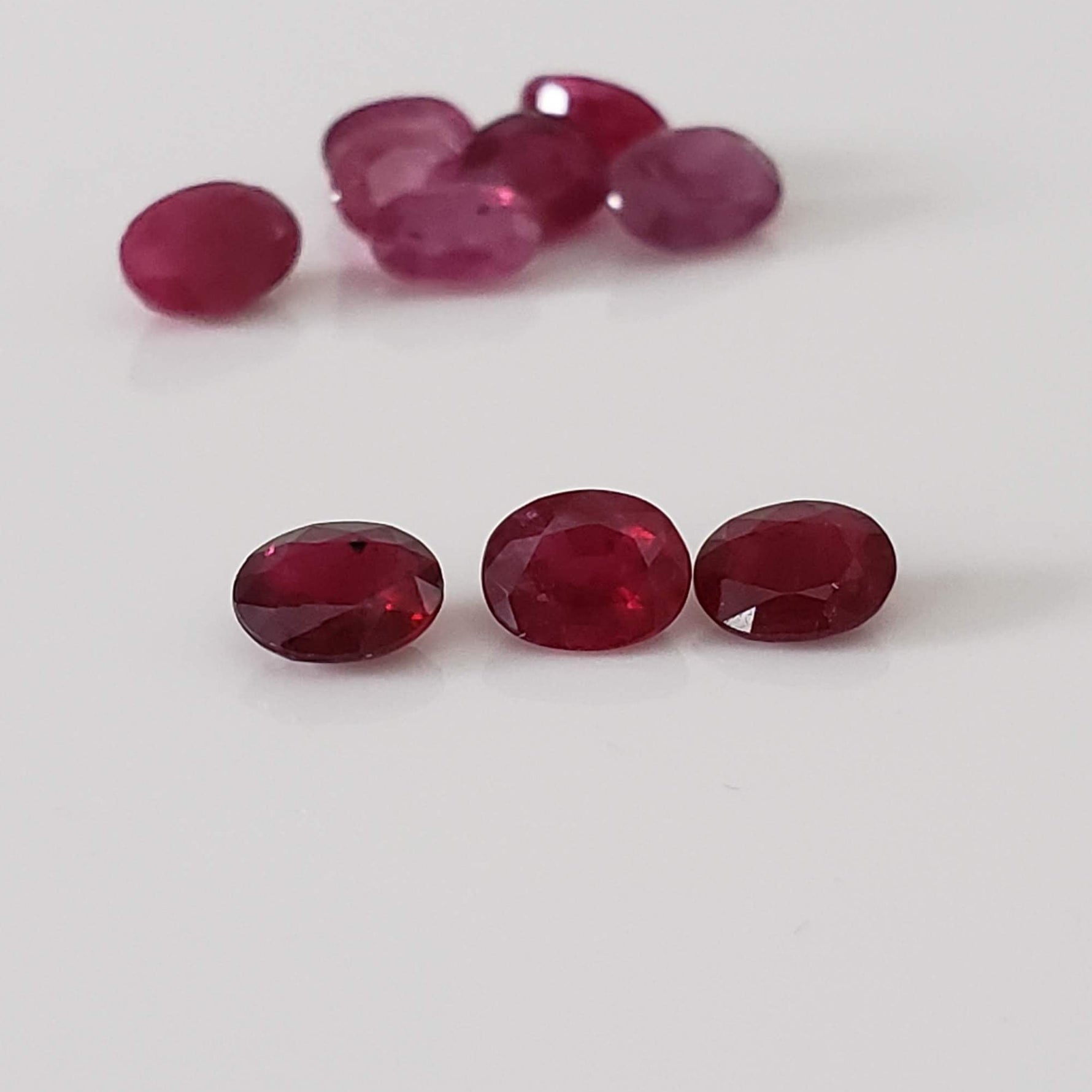  Ruby | 10 Piece Gemstone Lot | Oval Cut | Red | 4.81tcw 2