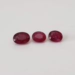 Ruby | 10 Piece Gemstone Lot | Oval Cut | Red | 5.15tcw 5