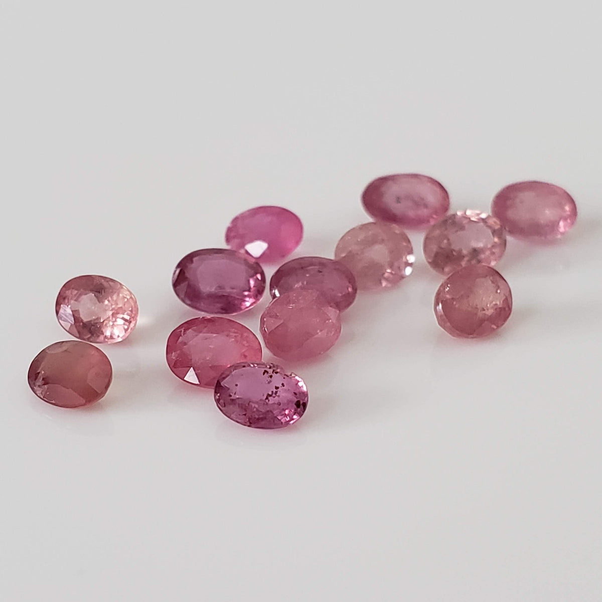  Ruby | 13 Piece Gemstone Lot | Oval Cut | Red | 3.7tcw 